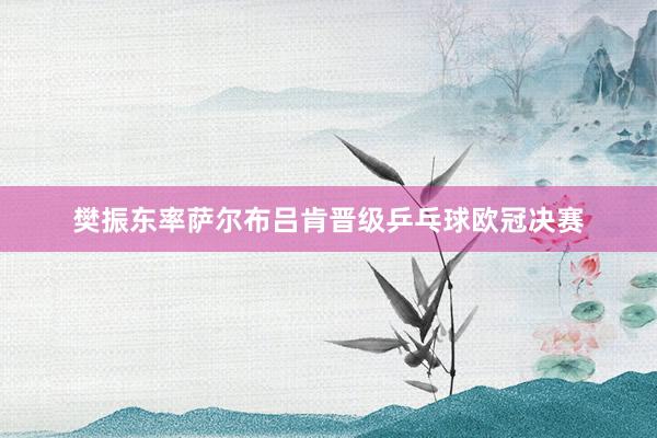 樊振东率萨尔布吕肯晋级乒乓球欧冠决赛