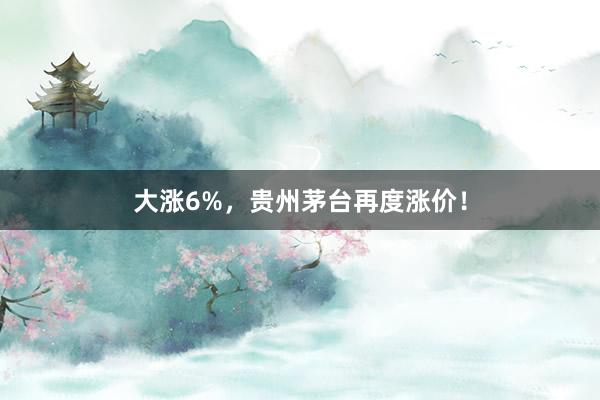 大涨6%，贵州茅台再度涨价！